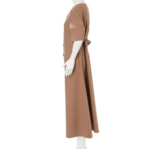 V-neck maxi shirt dress - Picture 6 of 7